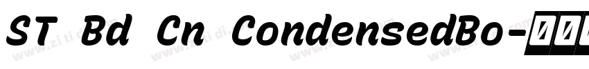 ST Bd Cn CondensedBo字体转换
